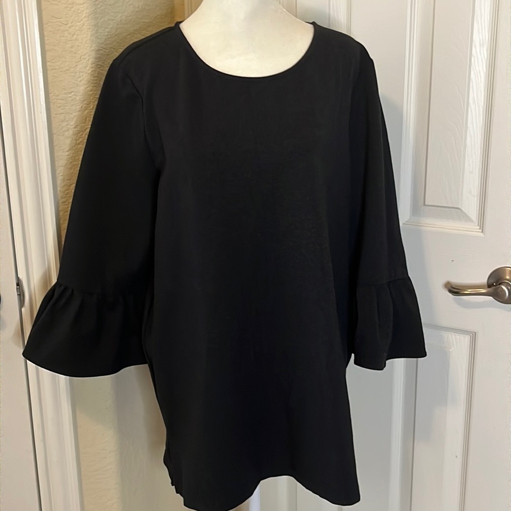 Halogen Dark Charcoal Blouse with Arm Details